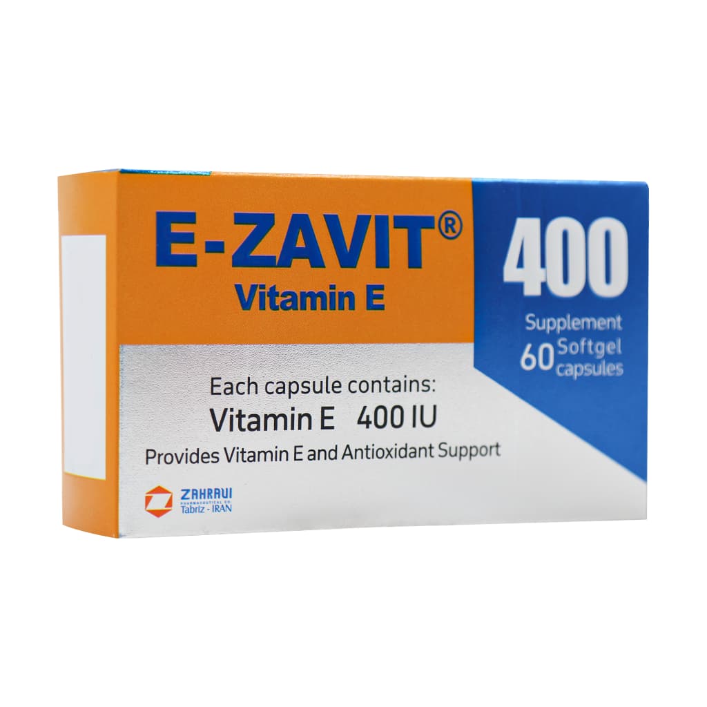 کپسول ای زاویت 400 واحد زهراوی حاوی ویتامین E — تصویر ۸