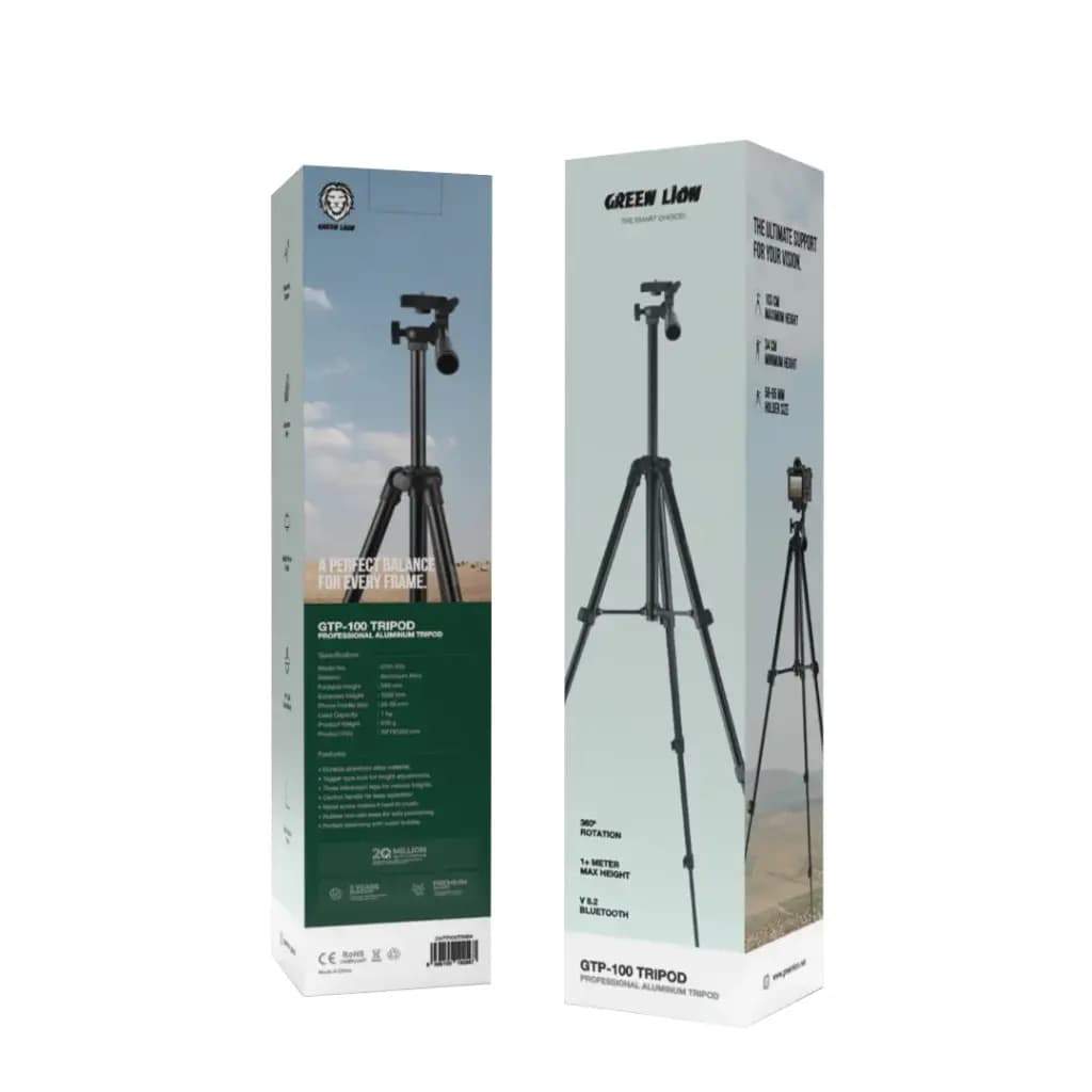سه پایه آلومینیومی حرفه ای گرین لاین مدل GTP-100 — تصویر ۳