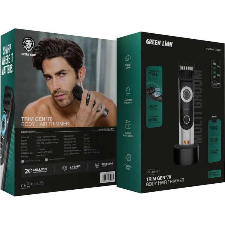 ماشین اصلاح بدن گرین لاین Trim Gen 70 ضدآب با شارژ Type-C — تصویر ۹