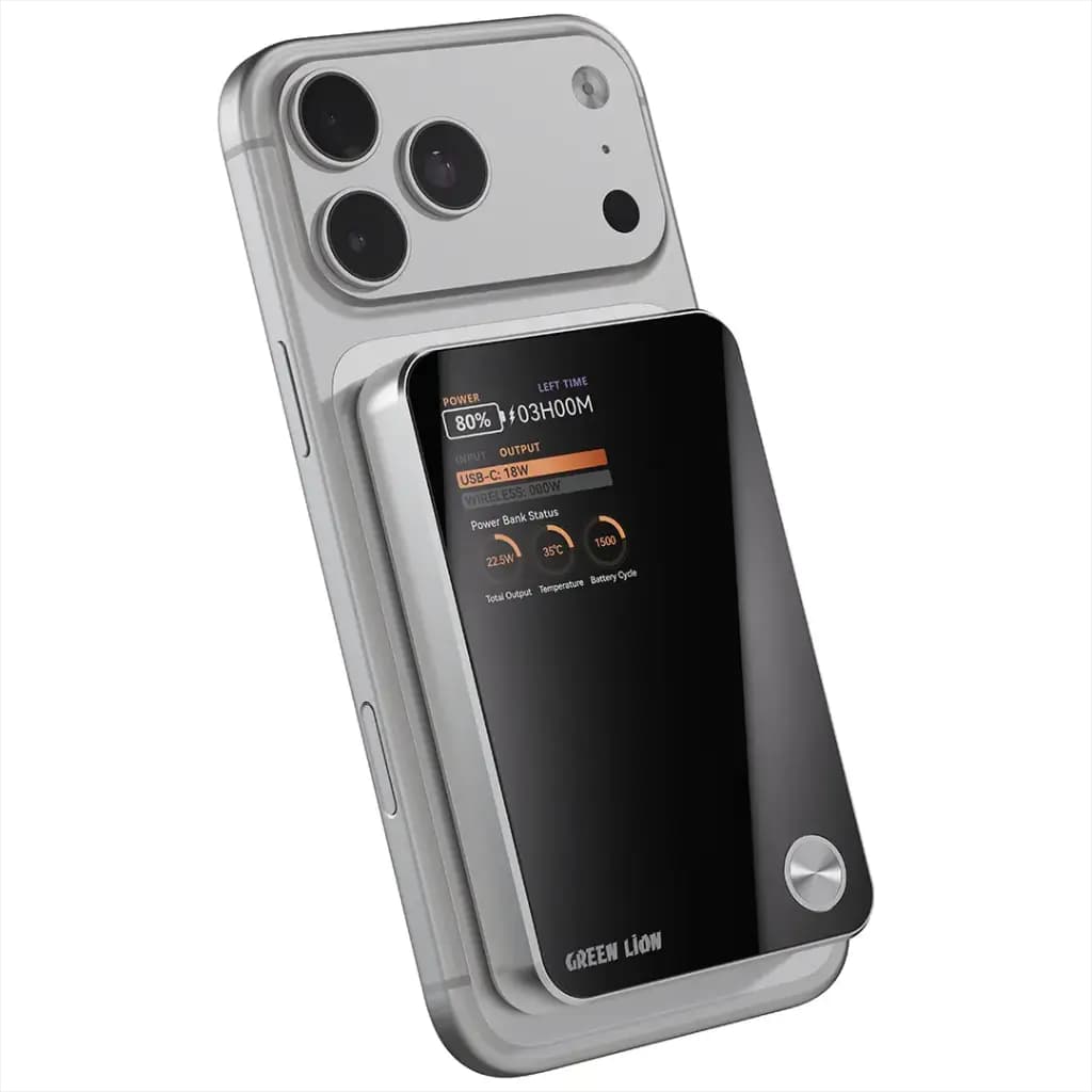 پاوربانک گرین لاین G-Mag 3 در 1 10000mAh با شارژ بی‌سیم، مگ‌سیف و PD 20W — تصویر ۲