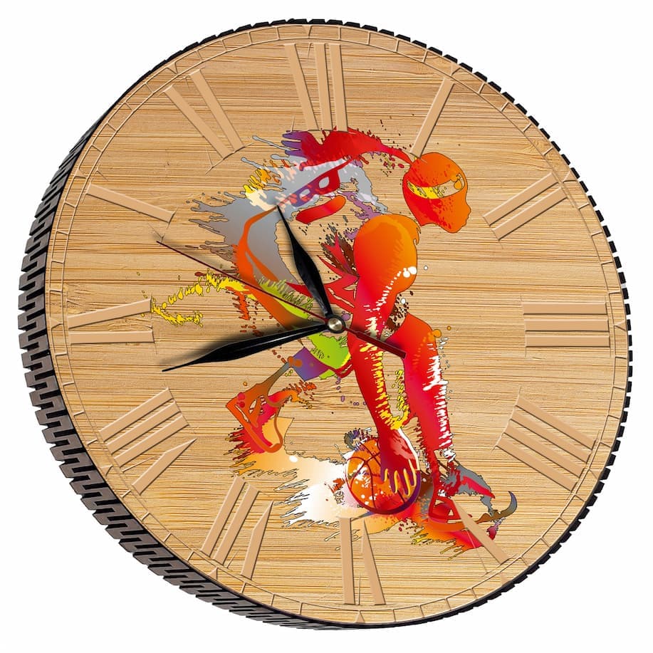 ساعت دیواری طرح بسکتبال