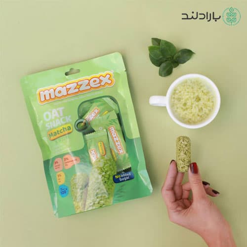 اسنک جو دوسر مازکس با طعم ماچا 120 گرمی (Mazzex Matcha OAT Snack) — تصویر ۱۱