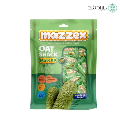 اسنک جو دوسر مازکس با طعم ماچا 120 گرمی (Mazzex Matcha OAT Snack) — تصویر ۱۰