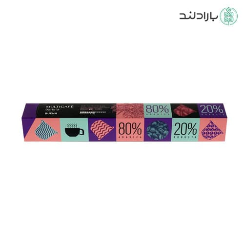 کپسول قهوه 80 درصد عربیکا و 20 درصد روبوستا مولتی کافه بسته 10 عددی — تصویر ۱۲