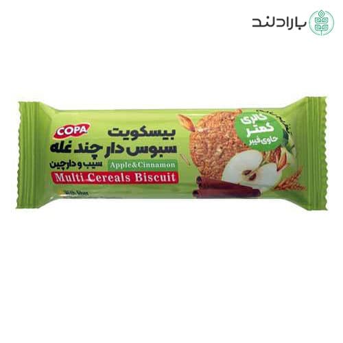 بیسکویت سبوس دار چند غله سیب و دارچین کوپا – 150 گرم