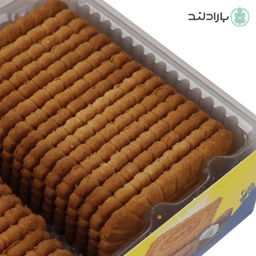 بیسکویت جو صبحانه محفل نارگیلی جمانه حاوی آرد جو و شهد توت – 480 گرم — تصویر ۳