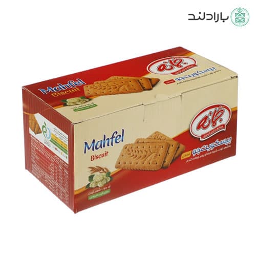 بیسکویت جو محفل جمانه حاوی شهد توت، شیره خرما و پودر جوانه گندم – 800 گرم