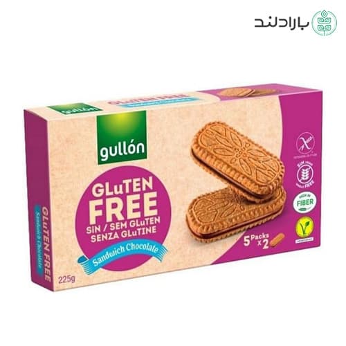 بیسکویت ساندویچی کرمدار شکلاتی بدون گلوتن گولون – 225 گرم