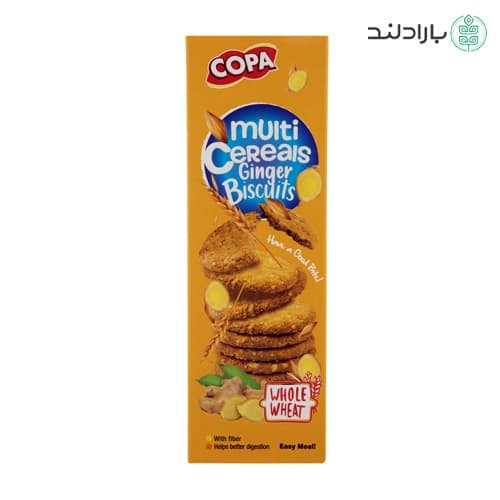 بیسکویت سبوس‌دار چندغله با طعم زنجبیل کوپا 150 گرم — تصویر ۷