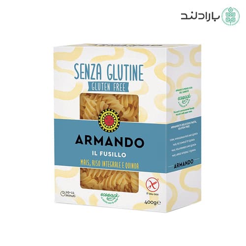 پاستا بدون گلوتن فسیلی پیچی ایتالیایی آرماندو – 400 گرم
