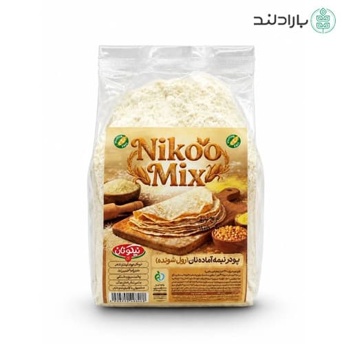 آرد نان بدون گلوتن نیمه آماده نیکومیکس (رول شونده) – 400 گرم