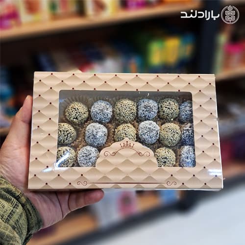 ترافل خرمایی کنجد و نارگیل بارادلند 300 گرم — تصویر ۳