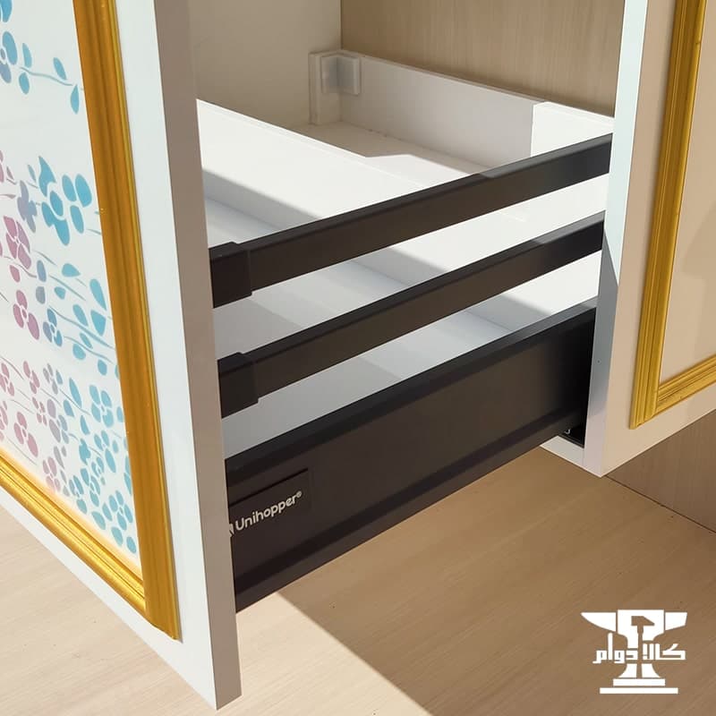 روشویی کابینتی 90 سانتیمتری با سنگ خارجی روکار — تصویر ۹