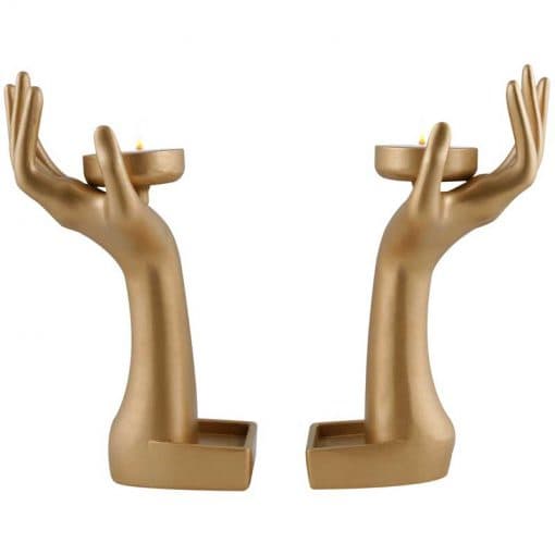 جا شمعی لوتوس مدل MELLISSA-PH-70014 رنگ GOLD