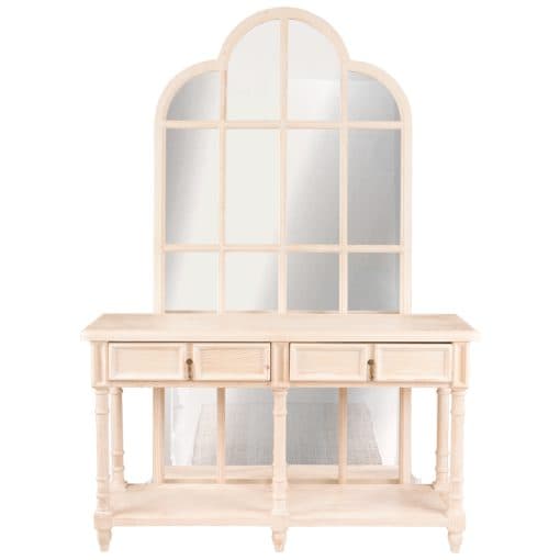 ست آینه و کنسول لوتوس مدل ماریسا- MARISA-MA-012 رنگ WHITE WASH