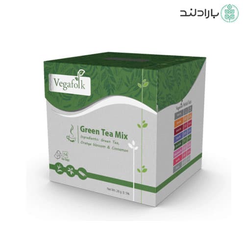 دمنوش گیاهی مخلوط چای سبز وگافولک
