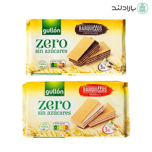 ​ویفر بدون قند گولون (کرم شکلاتی و کرم وانیل) 180 گرمی Gullón