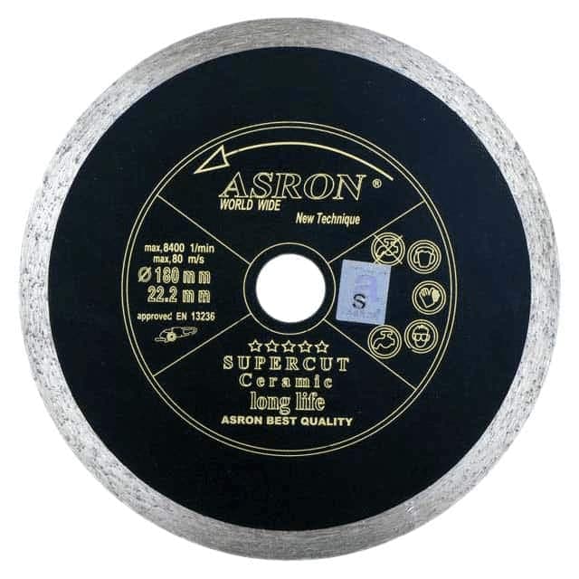 صفحه خشکه بر سرامیک آسرون مشکی (ASRON) 180 میلی متر
