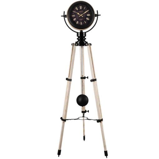 ساعت سه پایه مدرن چوبی لوتوس مدل ROMERO – MFC-9124 رنگ WHITEWASH
