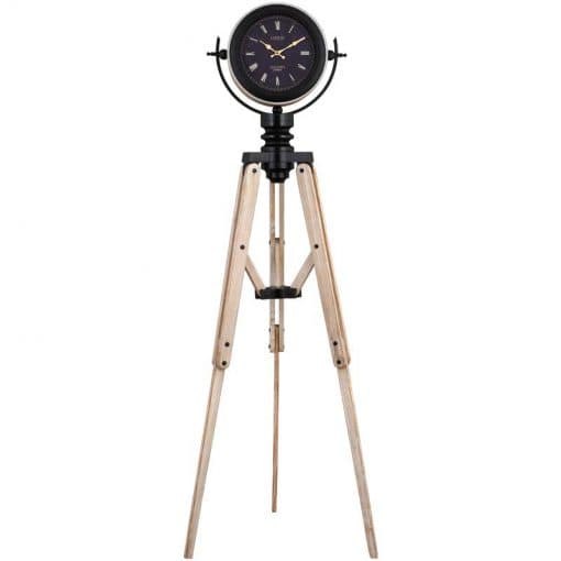 ساعت سه پایه مدرن چوبی لوتوس مدل RUFINO-MFC-9123 رنگ WHITEWASH