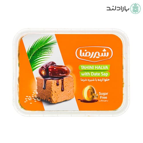 حلوا ارده بدون شکر با شیره خرما شیررضا 400 گرمی