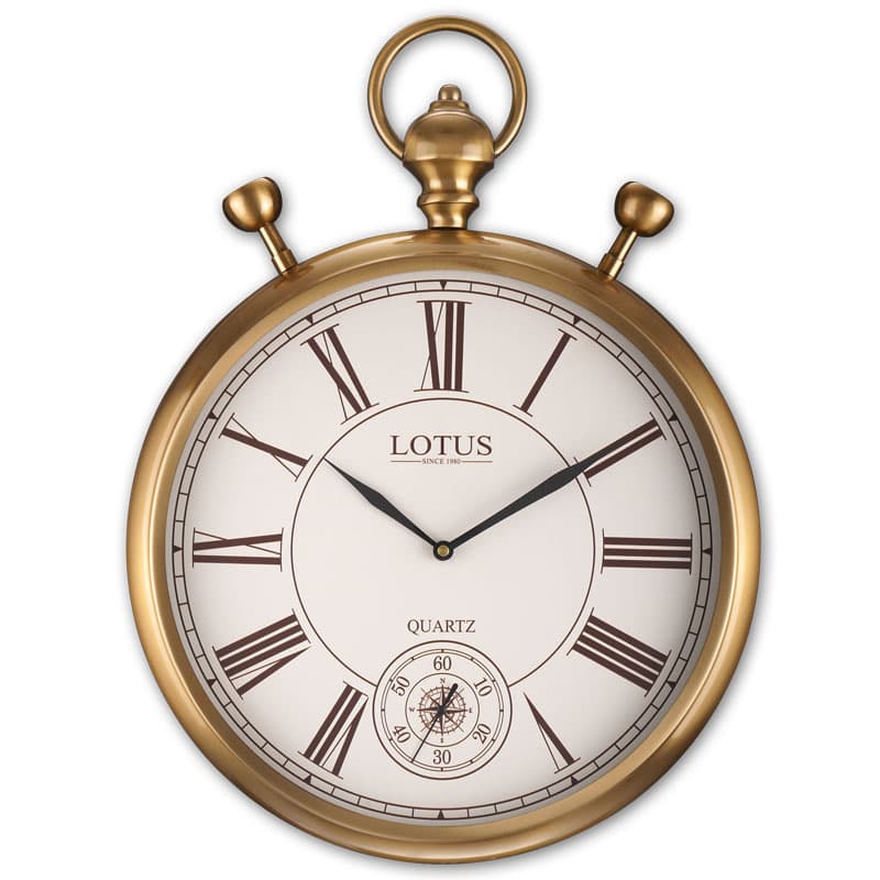 ساعت دیواری فلزی لوتوس مدل CARLA کد M-20501 رنگ ANTIQUE