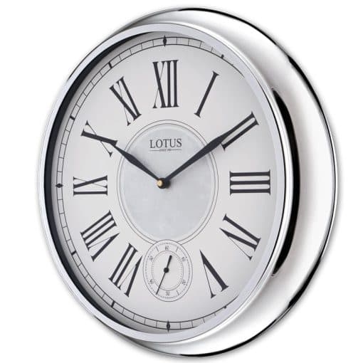 ساعت دیواری فلزی لوتوس مدل CARLO کد M-20500 رنگ SILVER — تصویر ۸