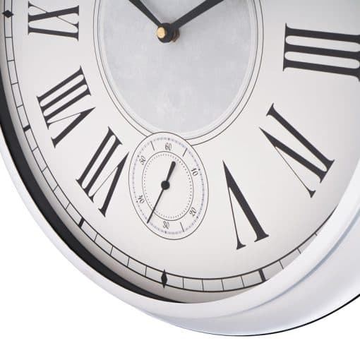 ساعت دیواری فلزی لوتوس مدل CARLO کد M-20500 رنگ SILVER — تصویر ۴