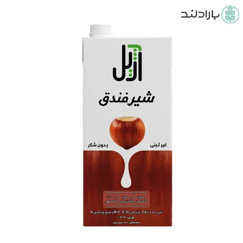 شیر فندق بدون قند آژیل یک لیتری (بدون لاکتوز)