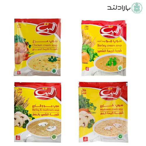 سوپ نیمه آماده الیت در انواع مختلف