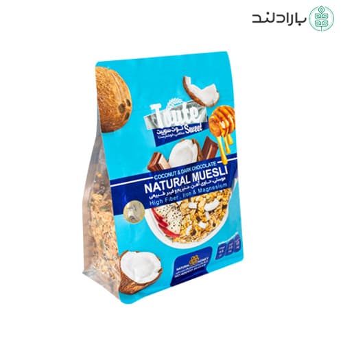 غلات صبحانه موسلی نارگیل و شکلات تلخ توت سوییت