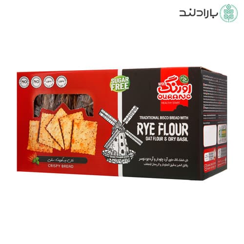 بیسکویت نان کاک حاوی آرد چاودار و آرد جو دوسر اورنگ