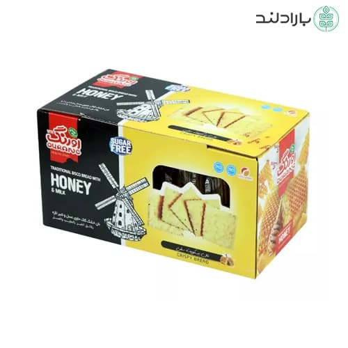 بیسکویت نان سنتی کاک حاوی شیر و عسل اورنگ
