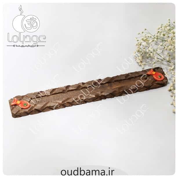 جا عود شاخه ای چوبی طرح ماهی قرمز — تصویر ۵