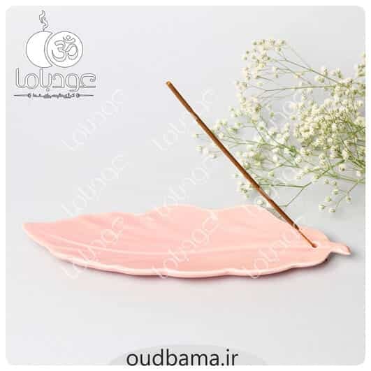 جا عود شاخه ای سرامیکی طرح برگ گلبهی