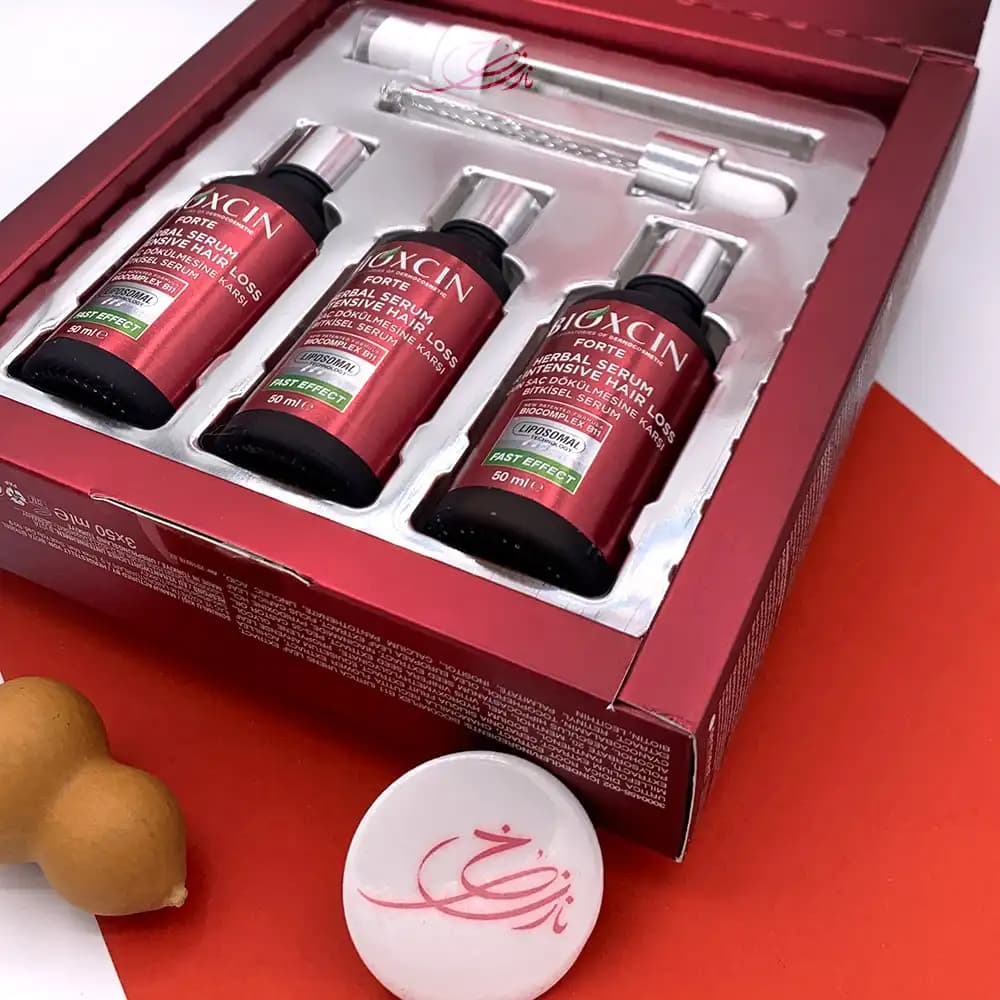 سرم ضد ریزش موی شدید بیوکسین Bioxcin مدل فورت Forte پک ۳ عددی — تصویر ۳