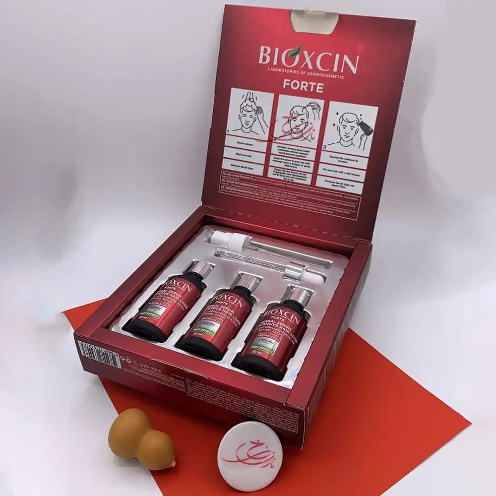 سرم ضد ریزش موی شدید بیوکسین Bioxcin مدل فورت Forte پک ۳ عددی — تصویر ۵