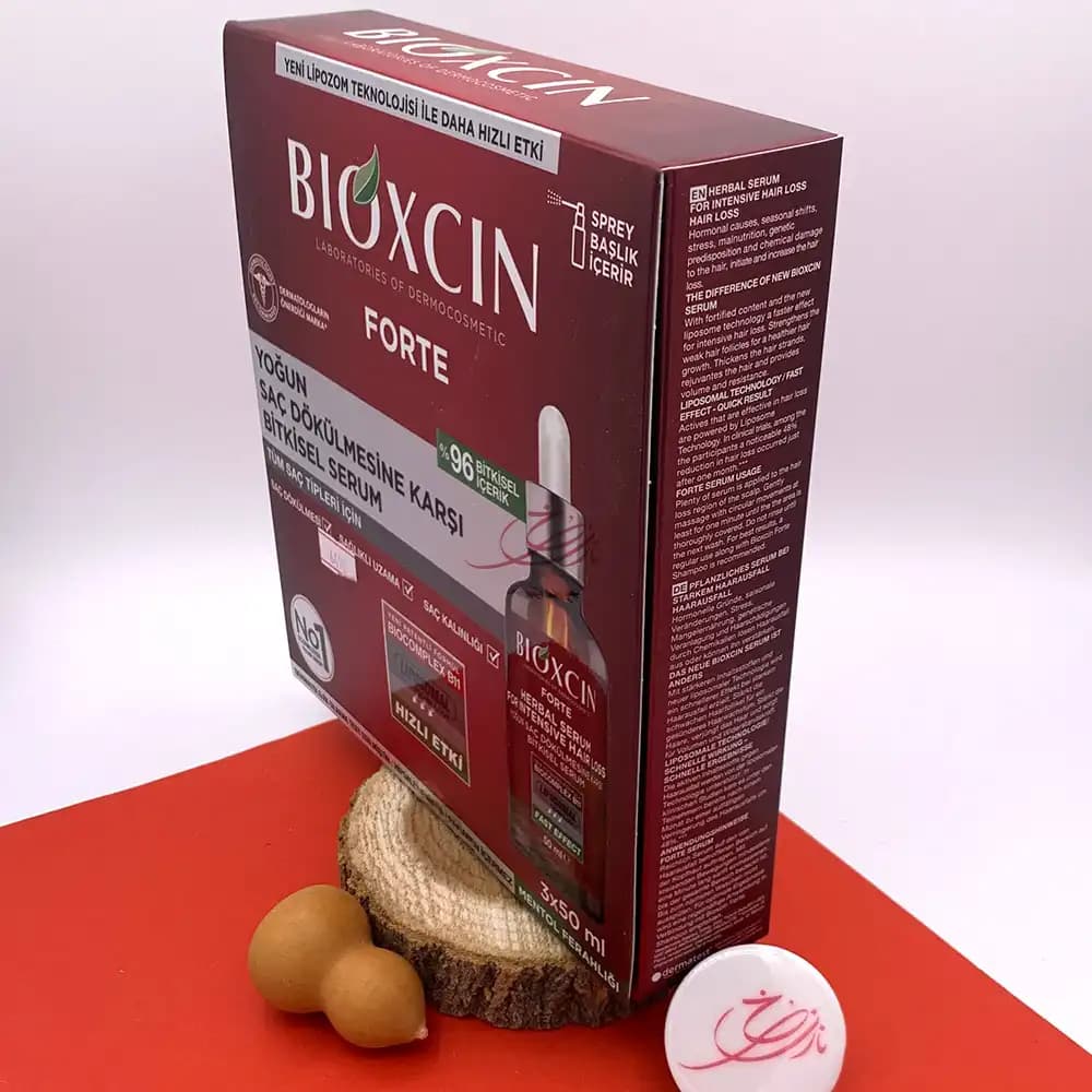 سرم ضد ریزش موی شدید بیوکسین Bioxcin مدل فورت Forte پک ۳ عددی — تصویر ۴