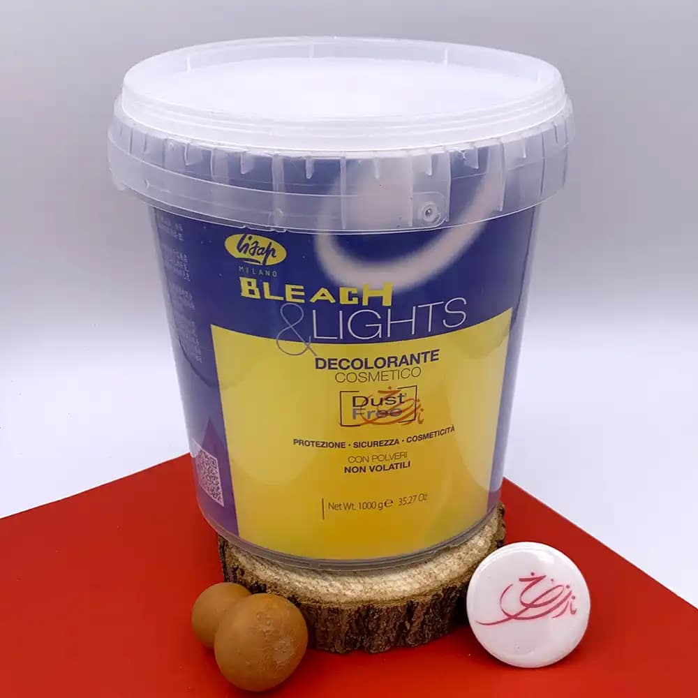 پودر دکلره لیزاپ میلانو Lisap Milano مدل بلیچ Bleach & Lights بدون غبار و محافظت کننده وزن 1000 گرمی — تصویر ۳