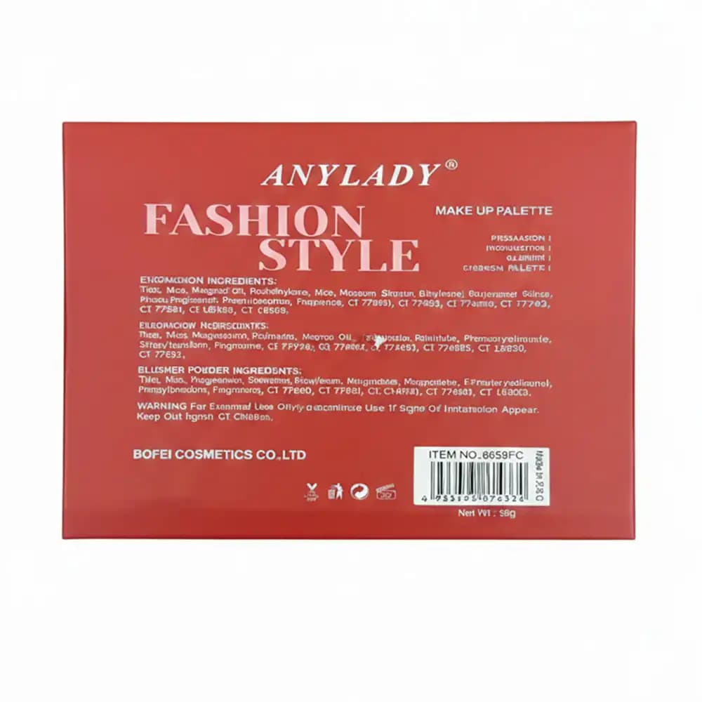 پالت آرایشی چندکاره آنالیدی ANYLADY مدل Fashion Style سایز متوسط کد 8658 — تصویر ۶