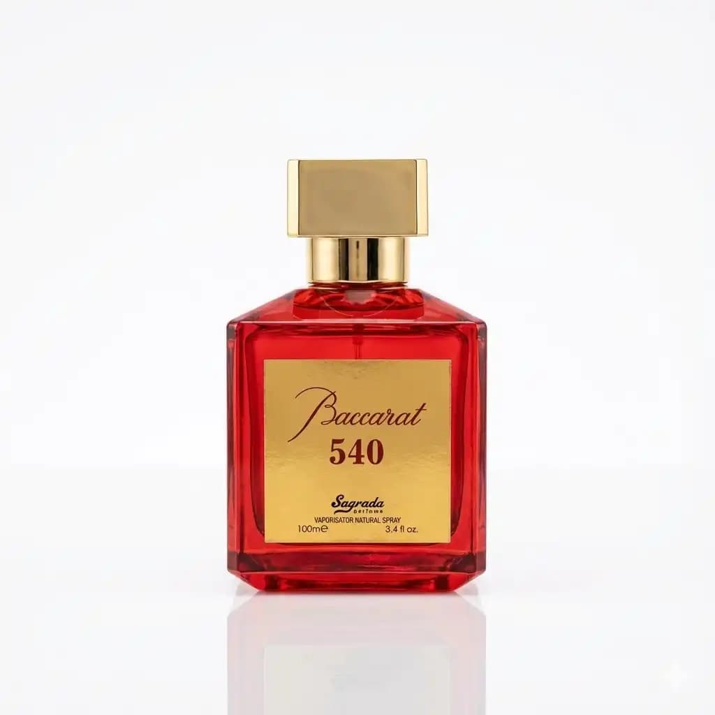 ادو پرفیوم زنانه ساگرادا Sagrada مدل Baccarat 540 رایحه باکارات رژ قرمز حجم 100 میلی لیتری
