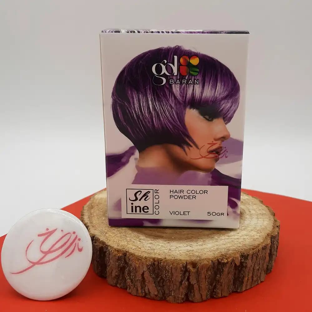پودر دکلره رنگی گل باران GOL Baran رنگ بنفش VIOLET حجم 50 گرمی