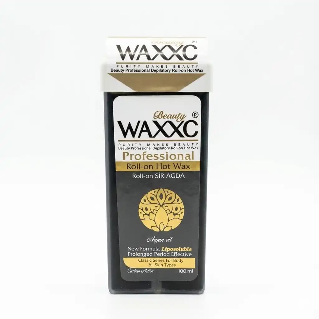 موم خشابی وکسی Beauty WAXXC مدل زغال Charcoal حاوی روغن آرگان مخصوص انواع پوست حجم 100 میلی لیتری — تصویر ۲