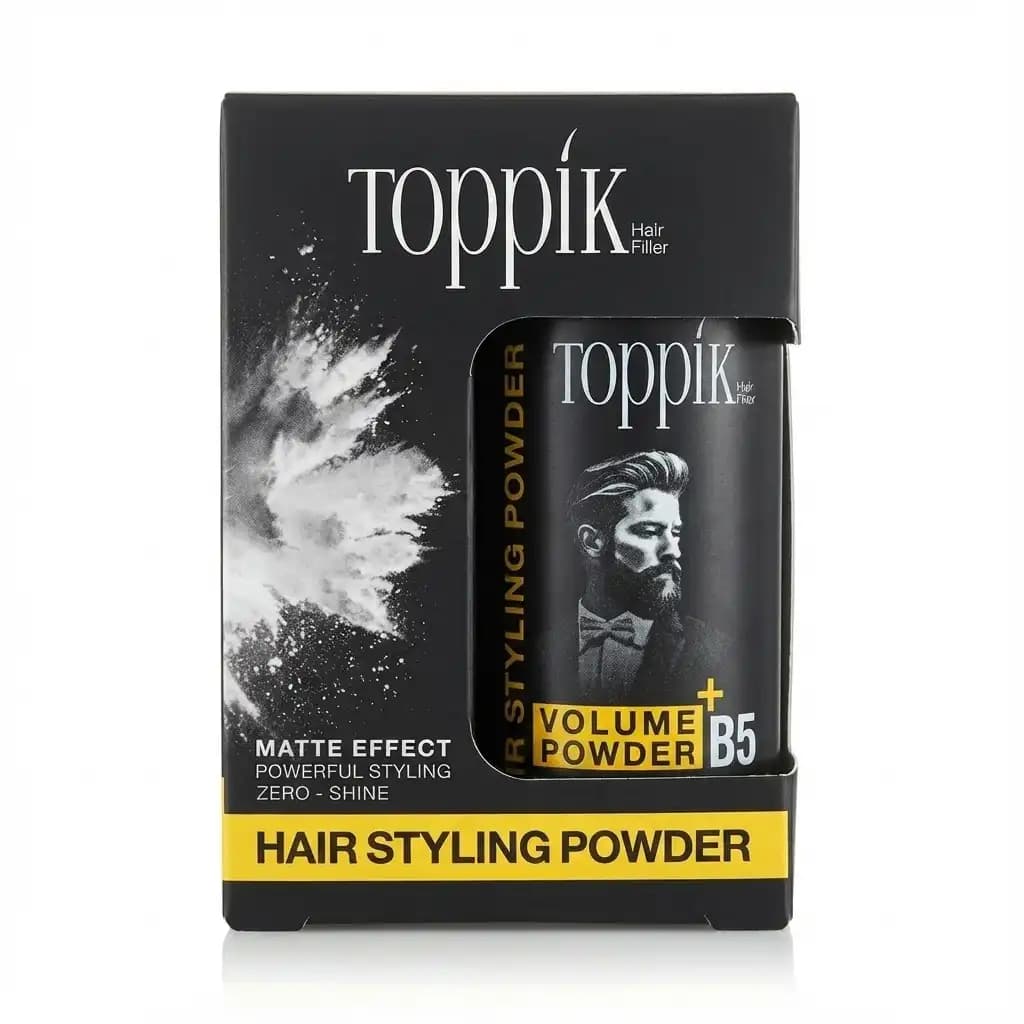 پودر حالت دهنده و حجم دهنده مو تاپیک Toppik مدل Volume + B5 مات و قوی وزن 20 گرمی