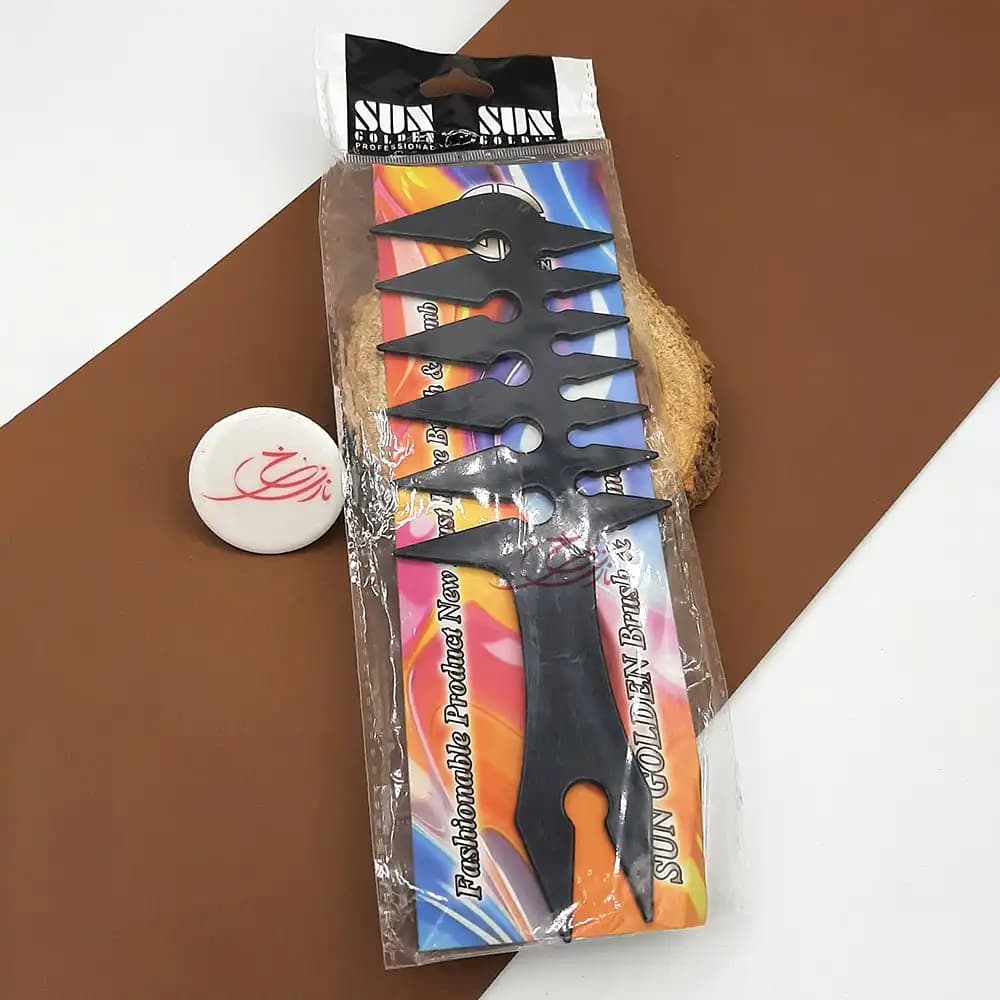 شانه تقسیم مو سان SUN مدل 3 طرفه مشکی