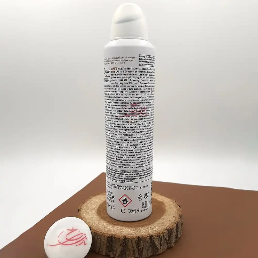 اسپری دئودورانت زنانه داو Dove نارگیل مدل Nourishing Secrets Restoring Ritual حجم 250 میلی لیتر — تصویر ۳