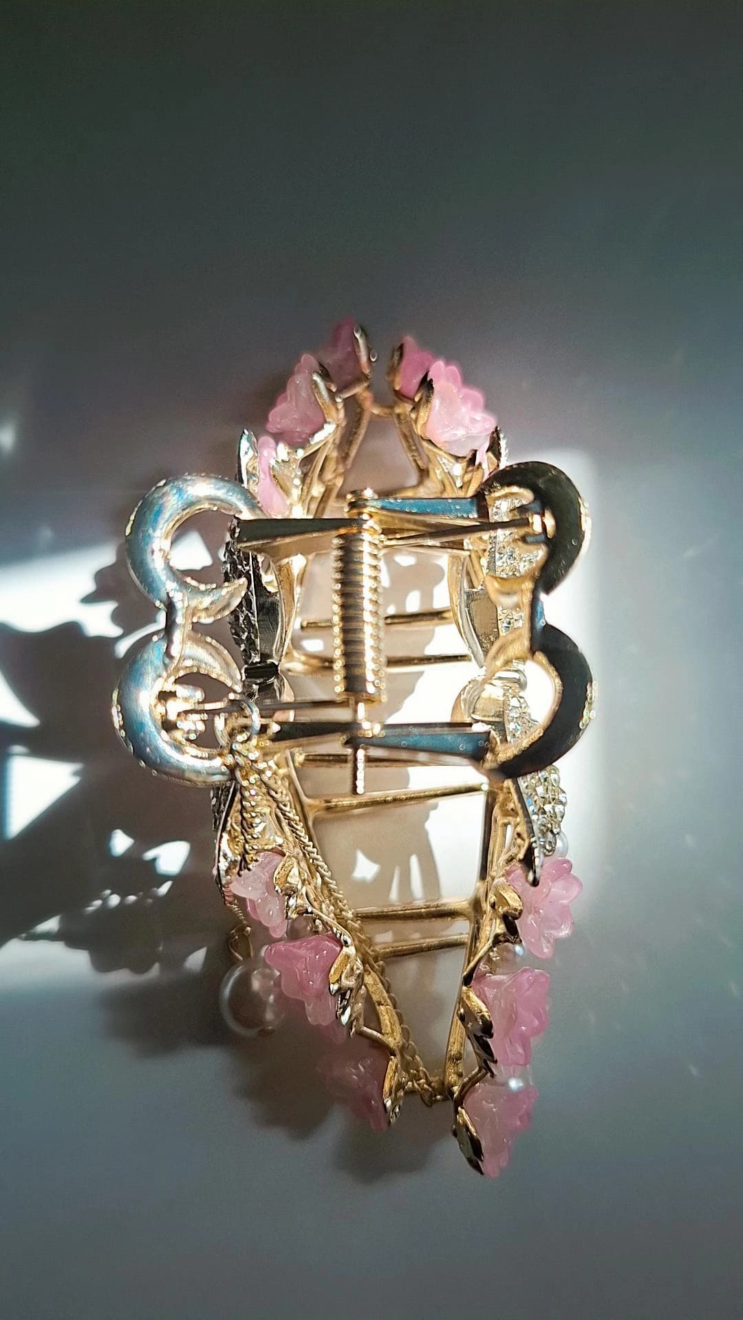 کلیپس دسته قلبی شکوفه صورتی — تصویر ۱۰