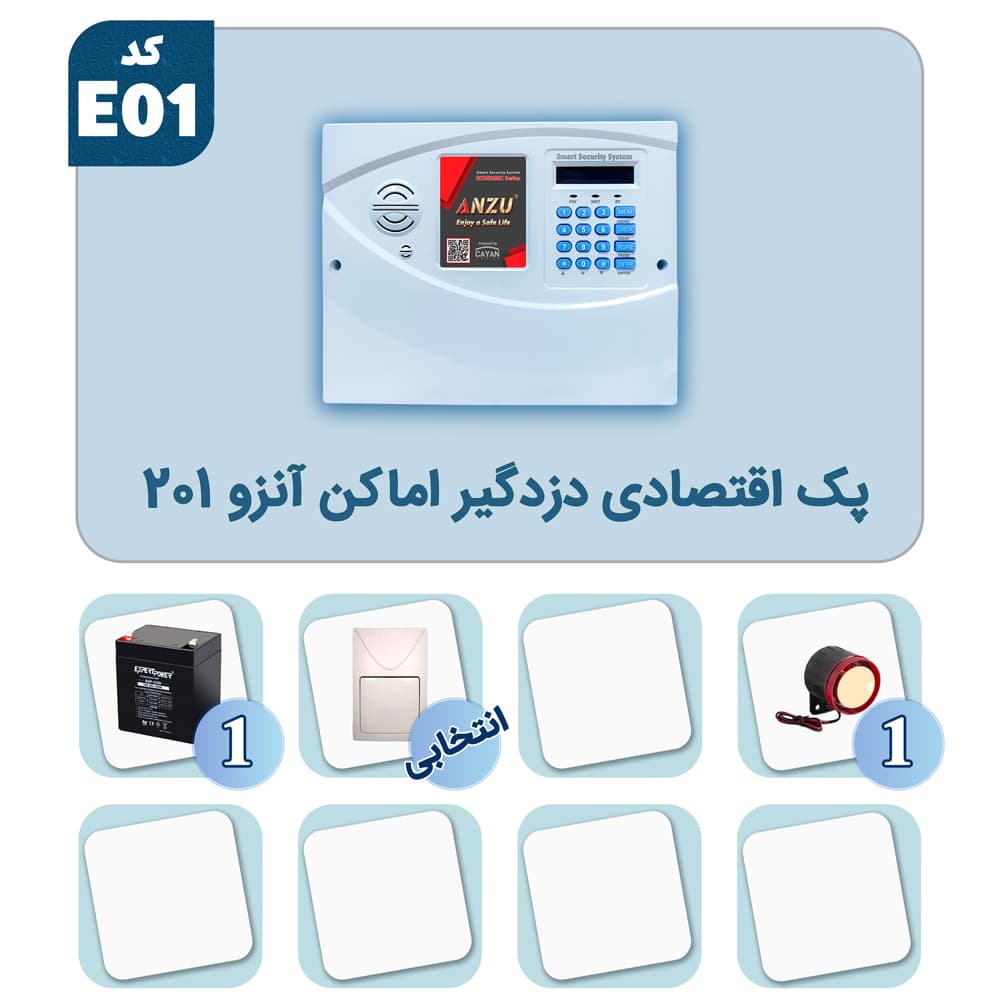 پک اقتصادی دزدگیر اماکن آنزو An-201 — تصویر ۳