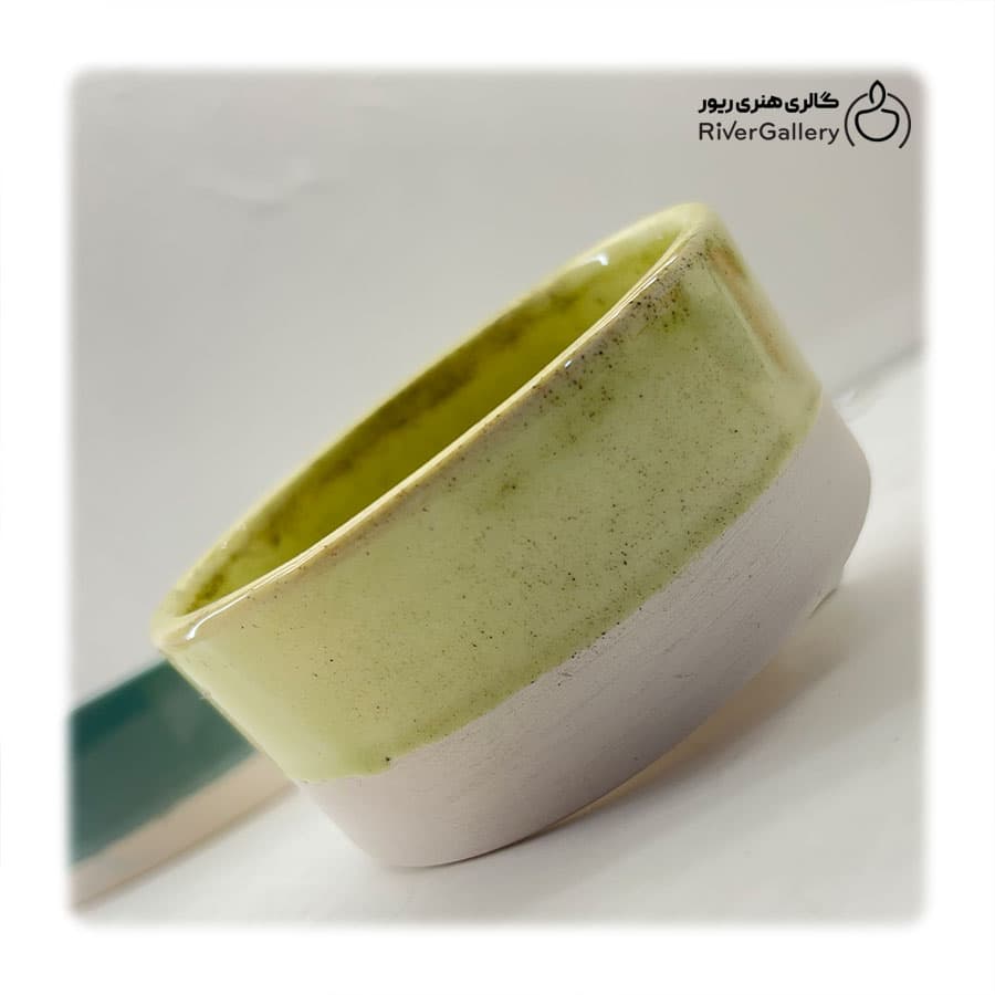 زیر سیگاری سرامیکی دست ساز ماچا — تصویر ۳