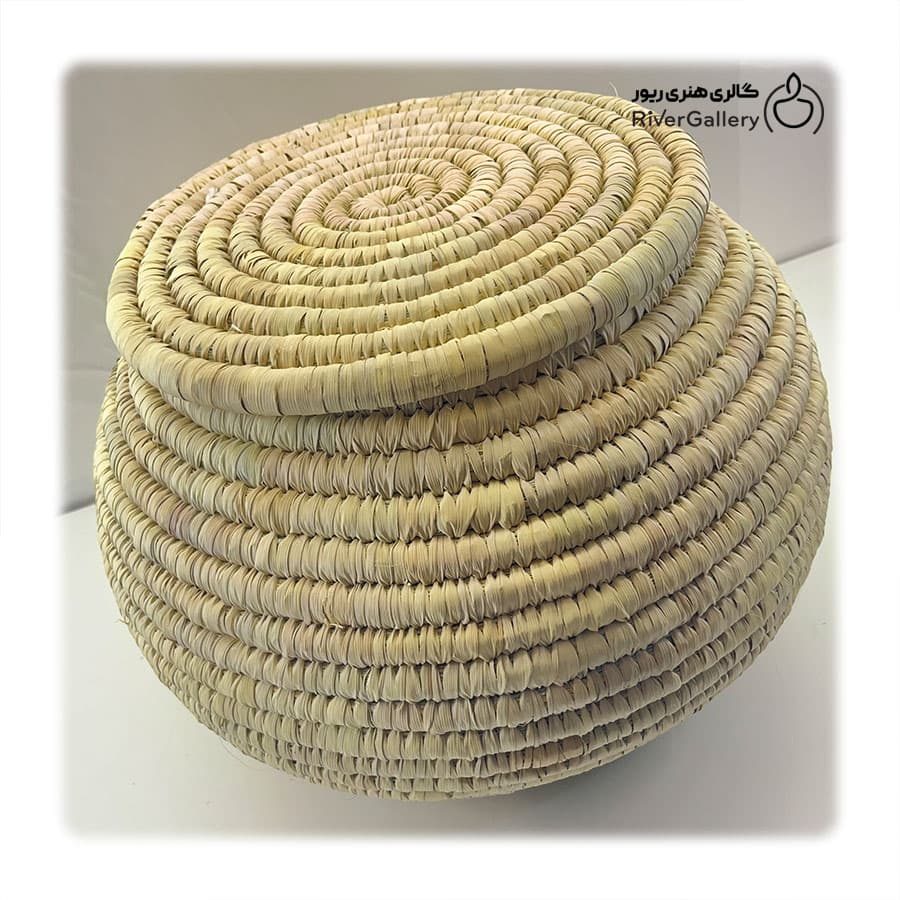 سطل خمره‌ای برنج حصیری کپوبافی ظرفیت 10 کیلو